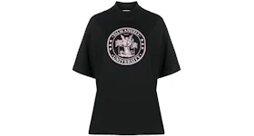 Palm Angels College Loose Logo Print T-Shirt Black