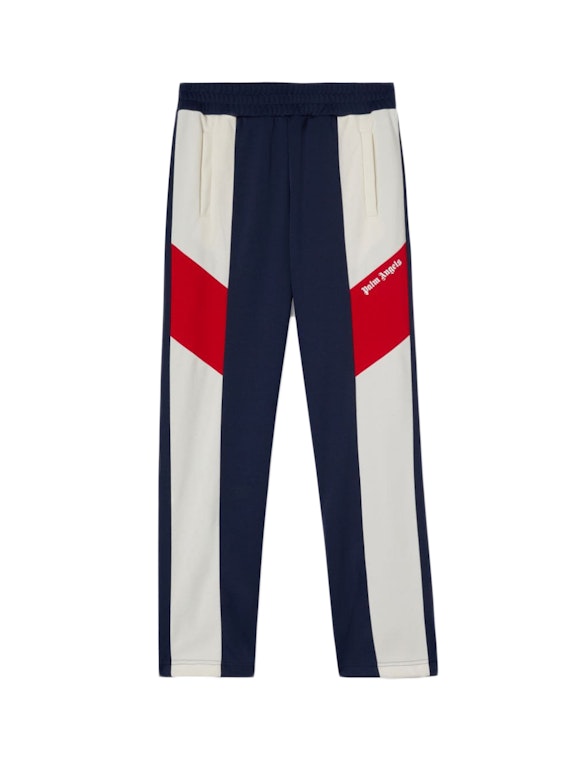 Pre-owned Palm Angels Colorblock Track Pants Navy/white