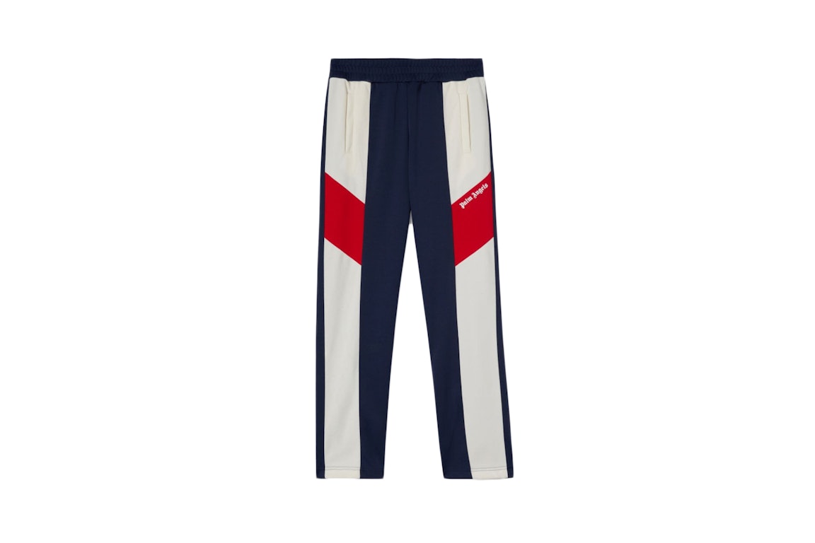 Pre-owned Palm Angels Colorblock Track Pants Navy/white