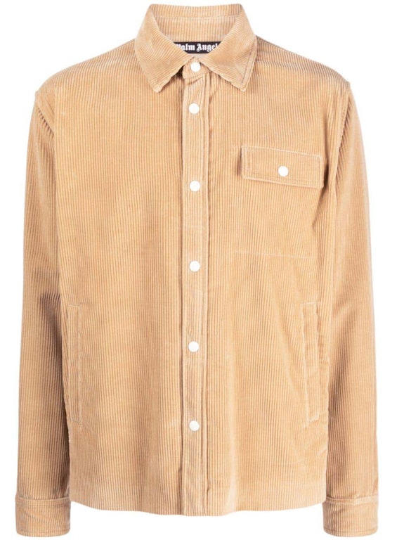 Pre-owned Palm Angels Corduroy Shirt Jacket Beige