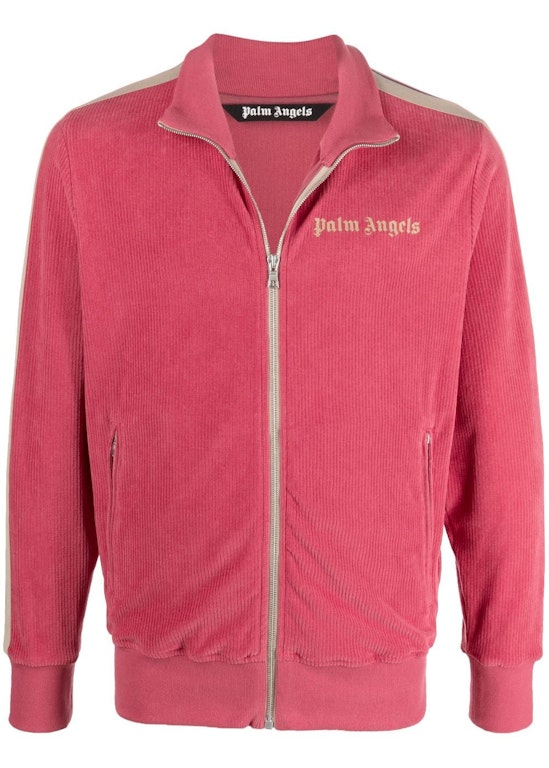Pre-owned Palm Angels Corduroy Track Jacket Pink Beige