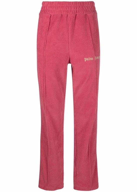 Pre-owned Palm Angels Corduroy Track Pants Pink Beige