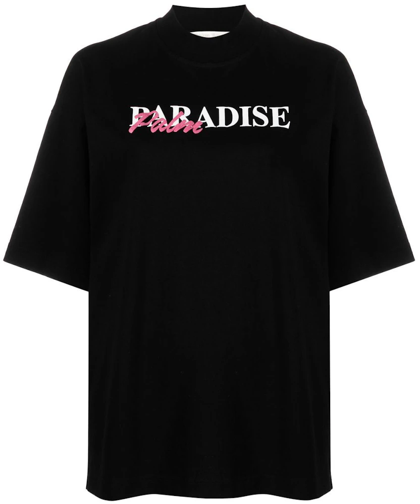 Palm Angels Color Splash Black Crewneck T-Shirt - DOT Made
