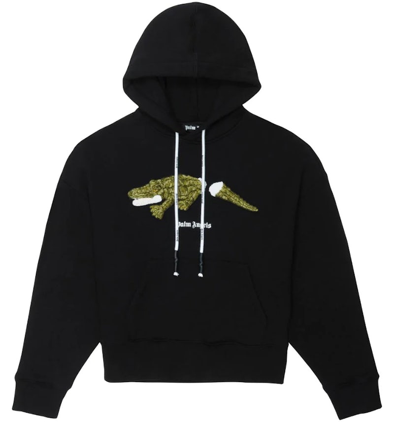 Palm Angels Crocodile Hoodie Black Men's SS21 US - Main Image
