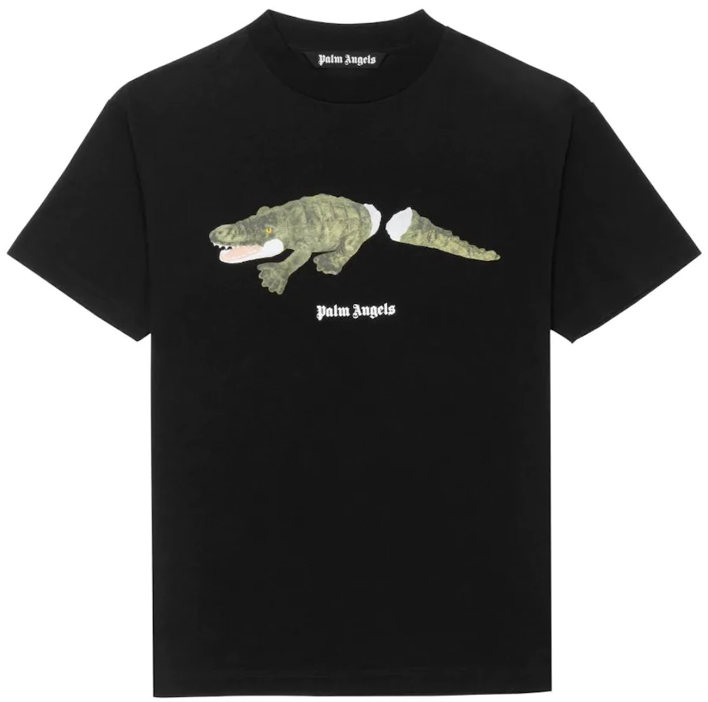 Mens Palm Angels black Crocodile Graphic T-Shirt