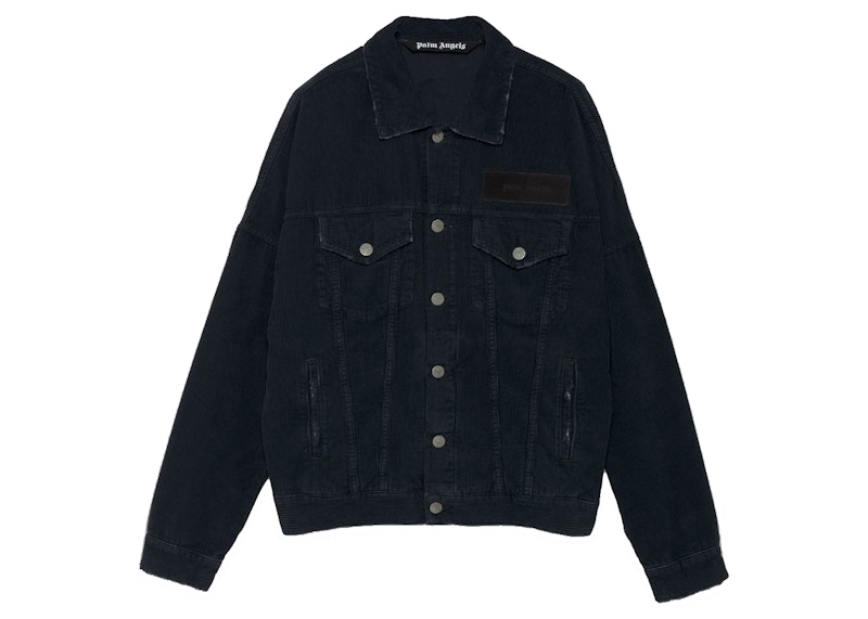 Palm Angels Curved Logo Jacket Black