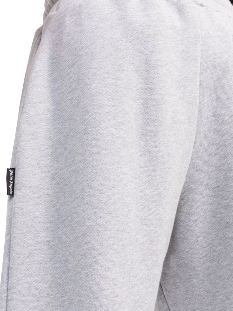 Palm Angels Curved Logo Sweatpants Grey/Black Men's - SS22 - GB
