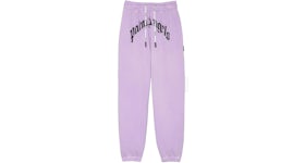 Palm Angels Curved Logo Sweatpants Lilac/White