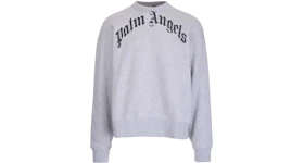 Palm Angels Curved Logo Sweatshirt Grey/Black
