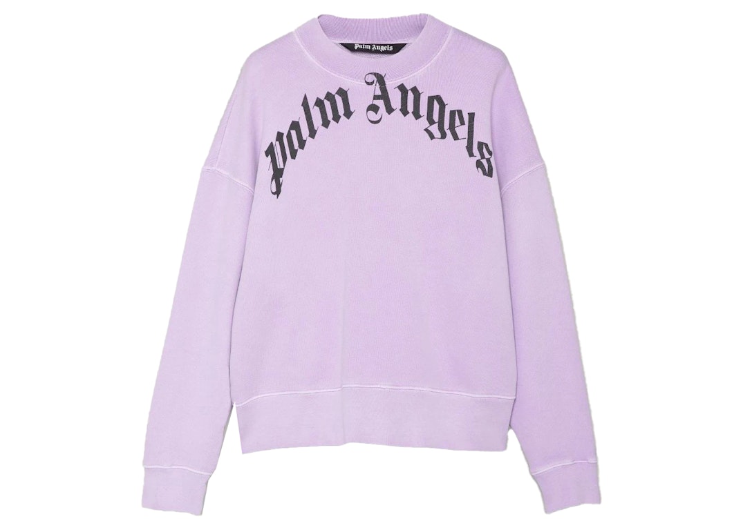Pre-owned Palm Angels Curved Logo Sweatshirt Lilac