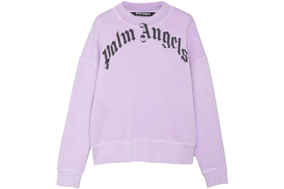 Palm Angels Curved Logo Sweatshirt Lilac