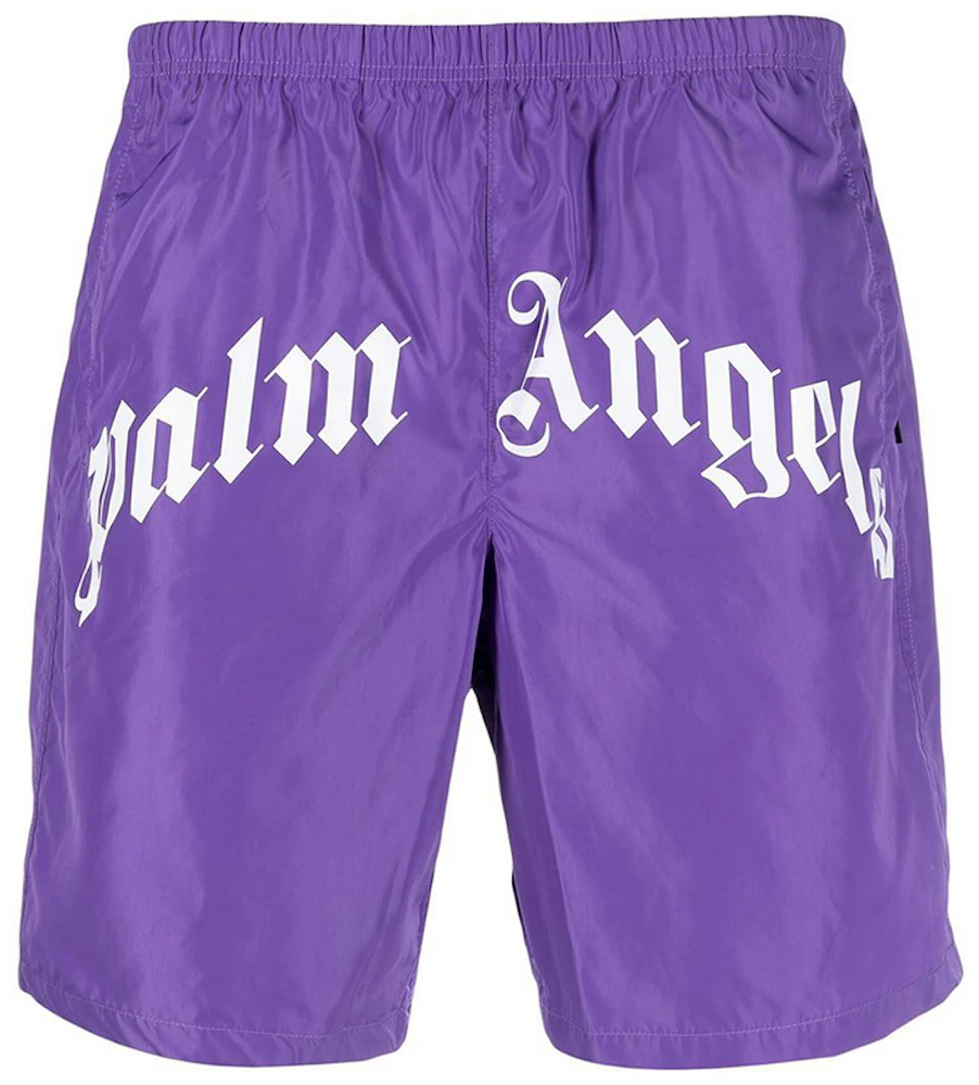 Curved Logo Bold Swim Short in pink - Palm Angels® Official