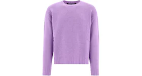 Palm Angels Curved Logo Wool Sweater Purple