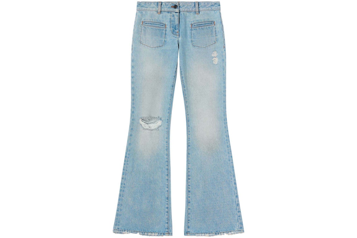 Pre-owned Palm Angels Denim Bootcut Jeans Light Blue