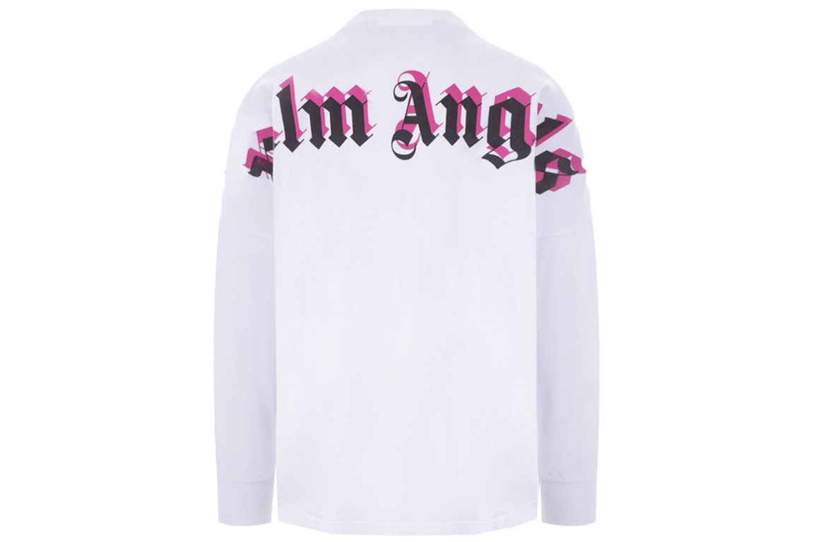 Pre-owned Palm Angels Double Logo Print T-shirt White