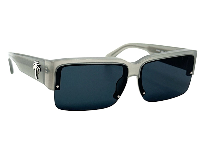 Pre-owned Palm Angels Drain Sunglasses In Grey Dark Grey (peri053s24pla0010907)