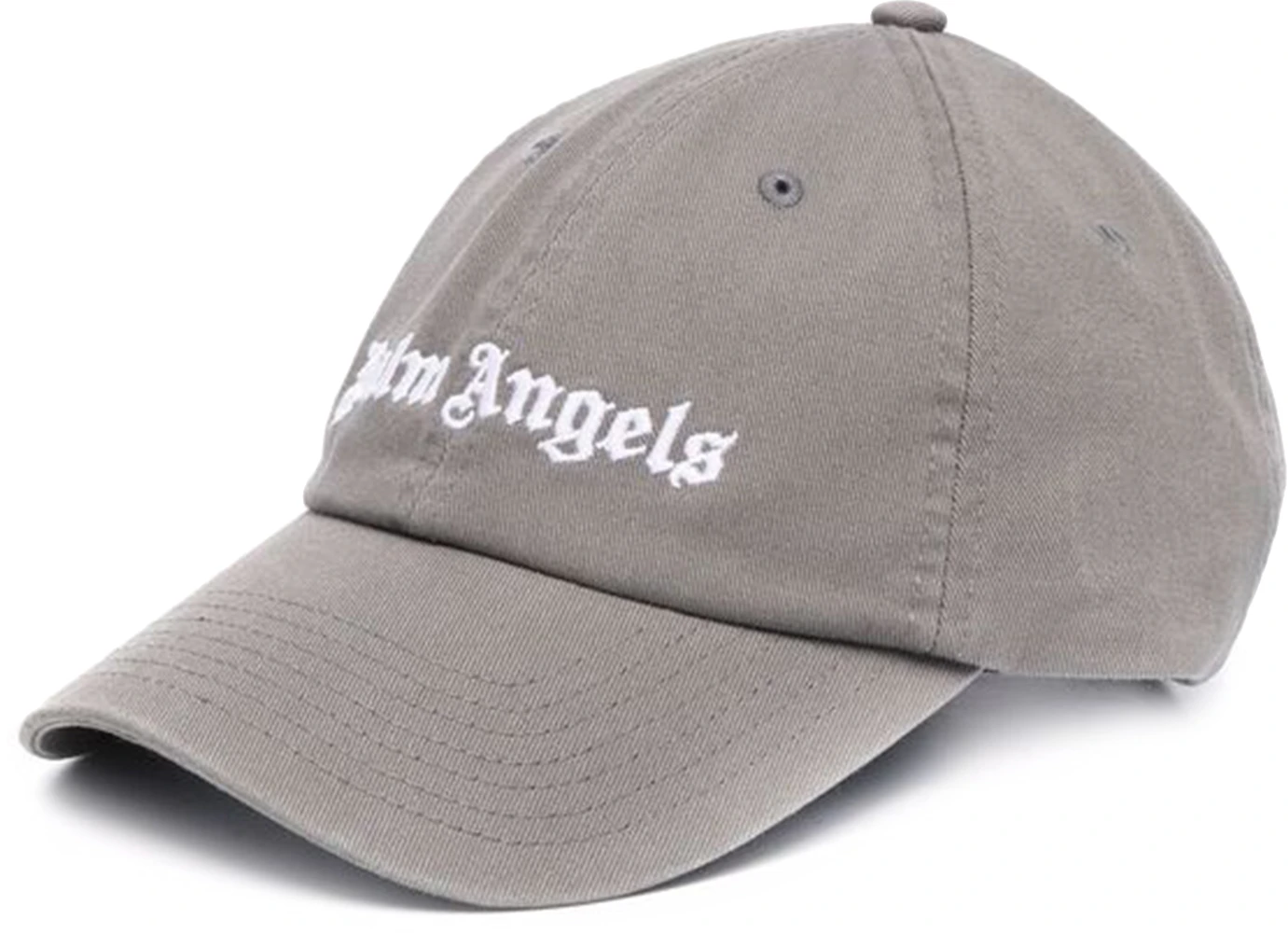 Palm Angels Embroidered Logo Cap Gray White Men's - FW21 - US