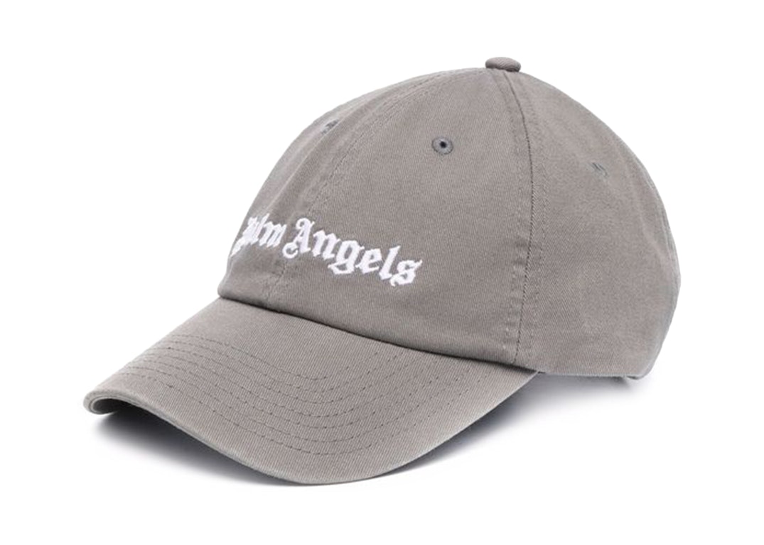 Pre-owned Palm Angels Embroidered Logo Cap Gray White