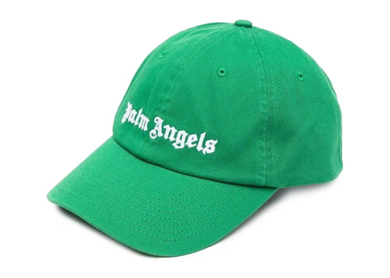 Palm Angels Embroidered Logo Cap Green White Men's - FW21 - US