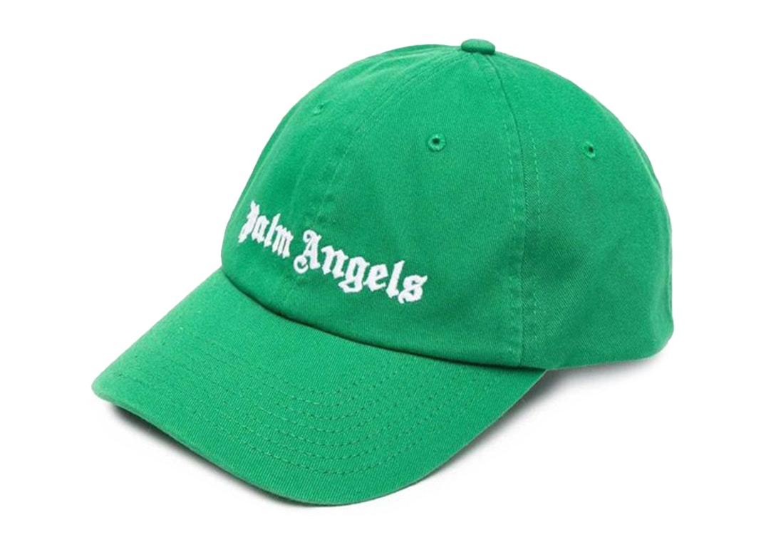 Pre-owned Palm Angels Embroidered Logo Cap Green White