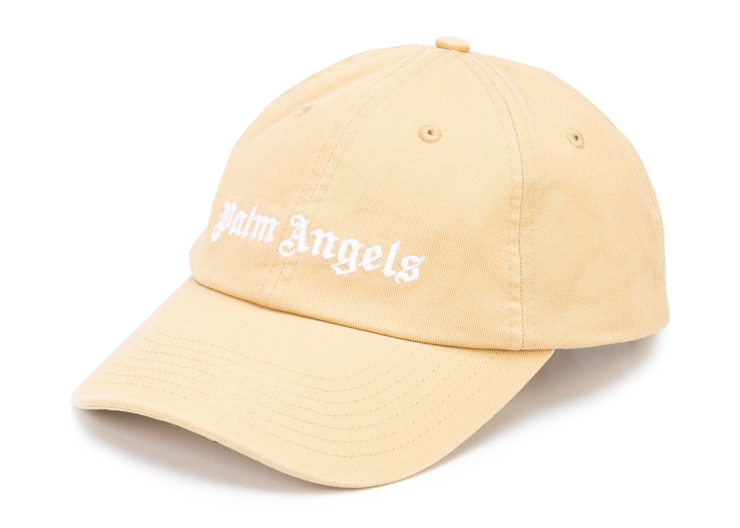 Pre-owned Palm Angels Embroidered Logo Cap Yellow