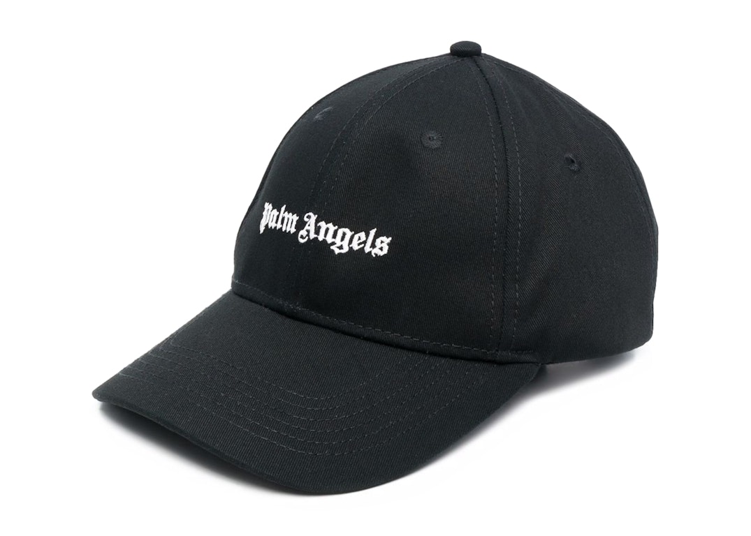 Pre-owned Palm Angels Embroidered Logo Snapback Cap Black/white