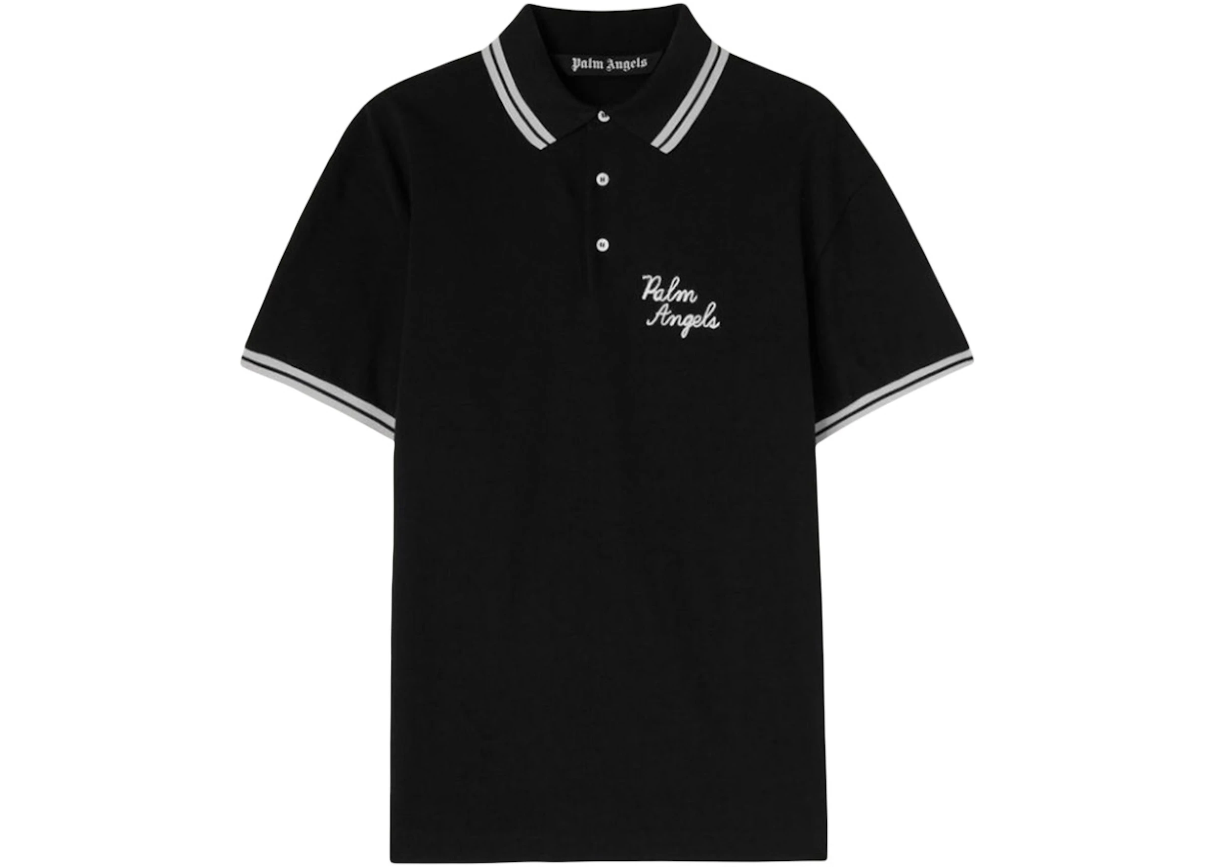 Palm Angels Embroidered Palm Angels Polo Black/White - FW22 - IT