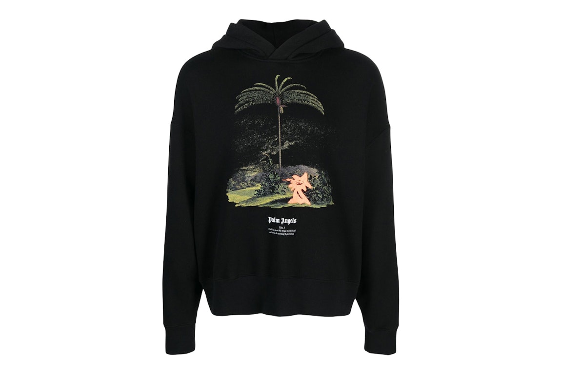 Pre-owned Palm Angels Enzo From The Tropics Hoodie Black