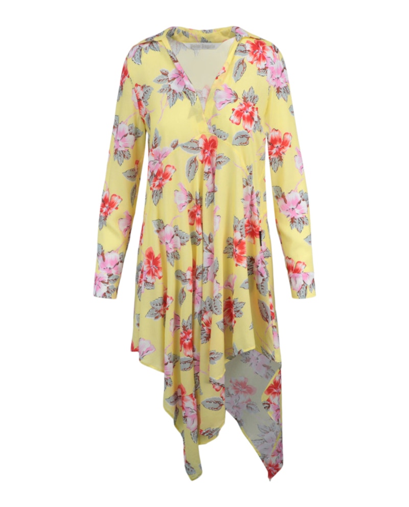 Palm Angels Floral Printed Asymmetric Hem Dress Multi - US