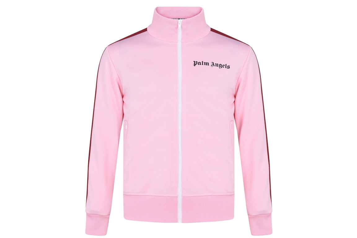 Pre-owned Palm Angels Funnel Zip Track Jacket Pink