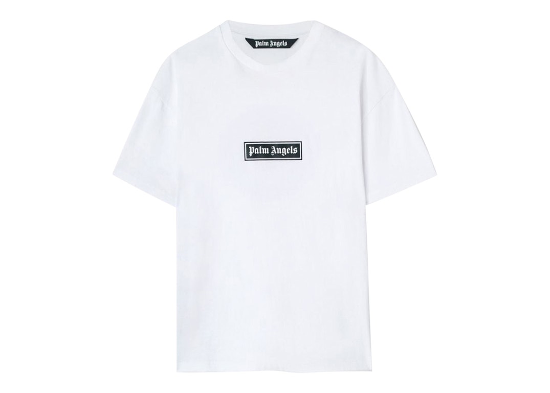 Pre-owned Palm Angels Garment Dye Box Logo T-shirt White