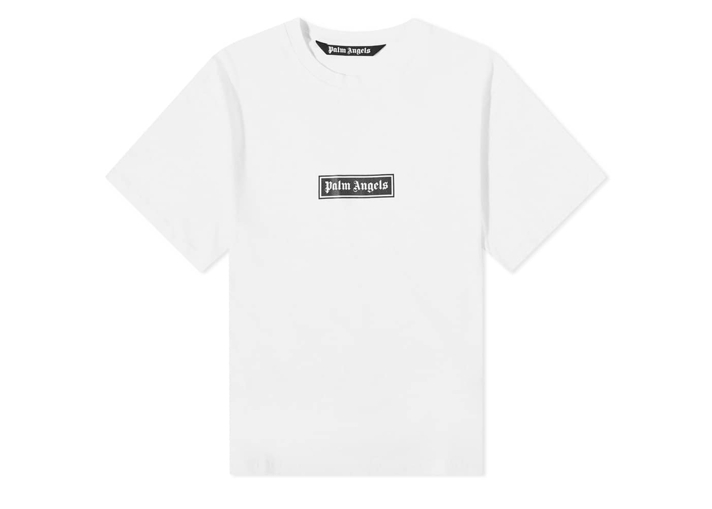 Palm Angels Garment Dyed Box Logo T-shirt White/Black Men's - FW22