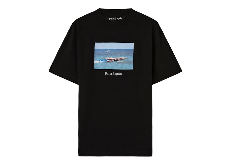 ☆Palm Angels☆Tシャツ Getty Speed Boat Classic Palm Angels Getty Speedboat Classic Tee Black/White/Multi