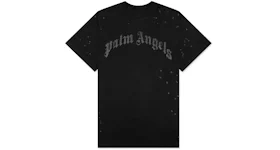 Palm Angels Glittered Logo T-Shirt Black