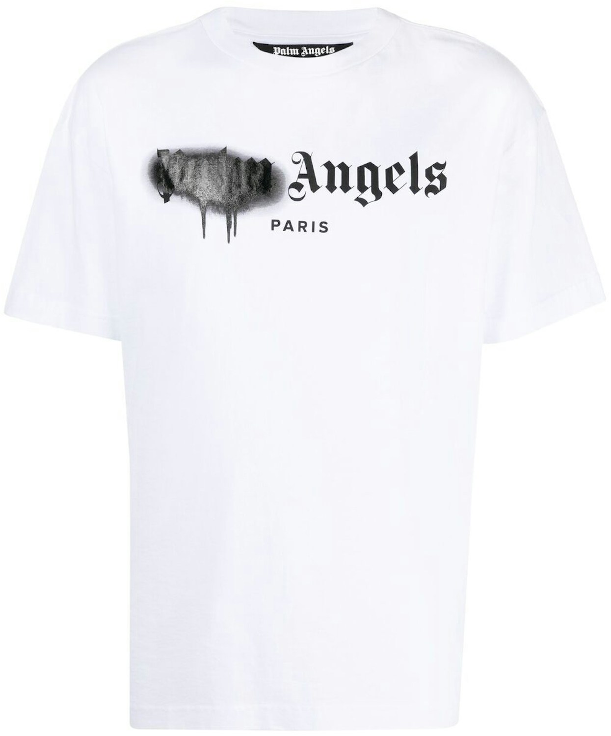 Palm Angels Paris Sprayed Logo T-Shirt White - SS21