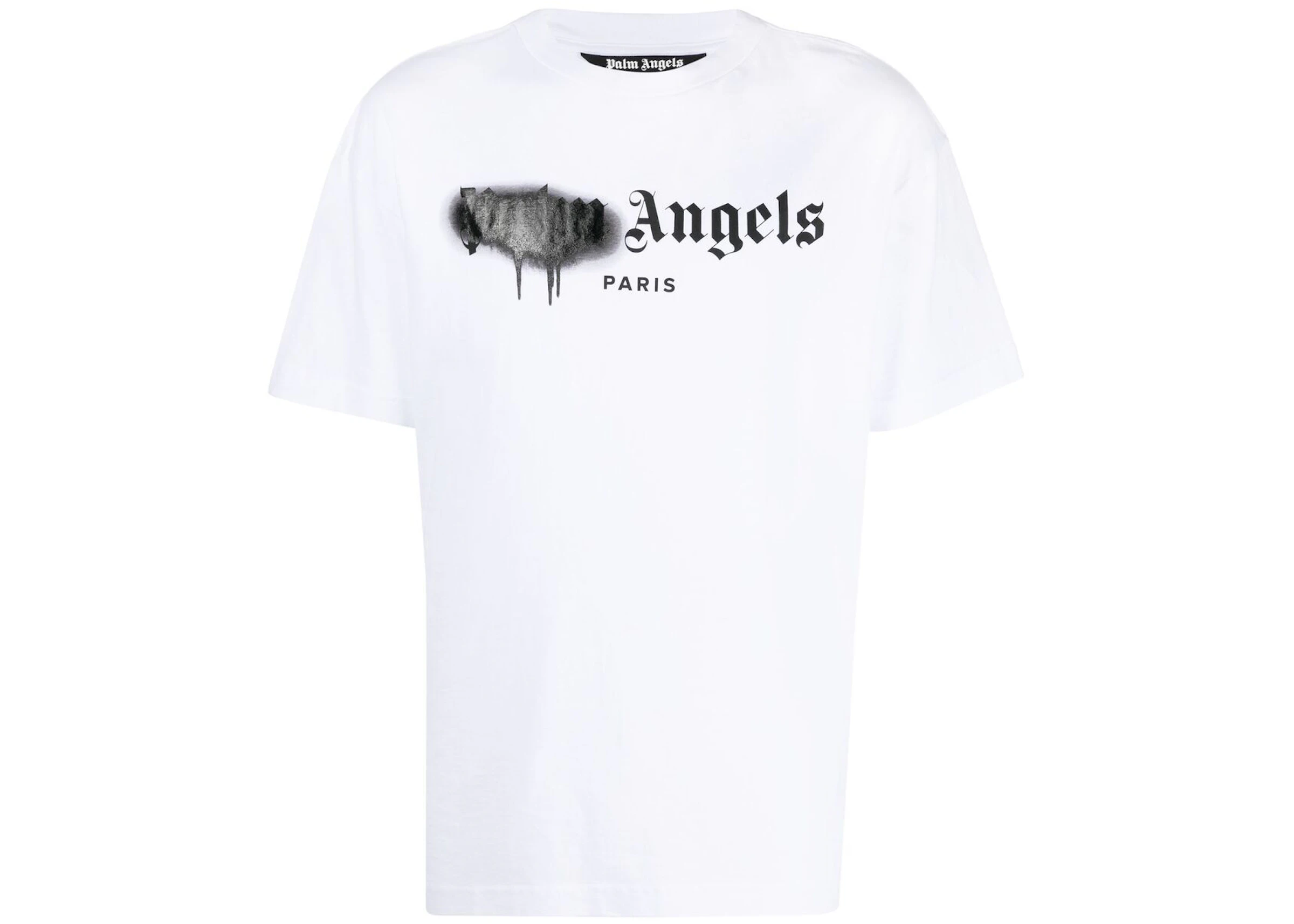 Palm Angels Paris Sprayed Logo T-shirt White | lupon.gov.ph