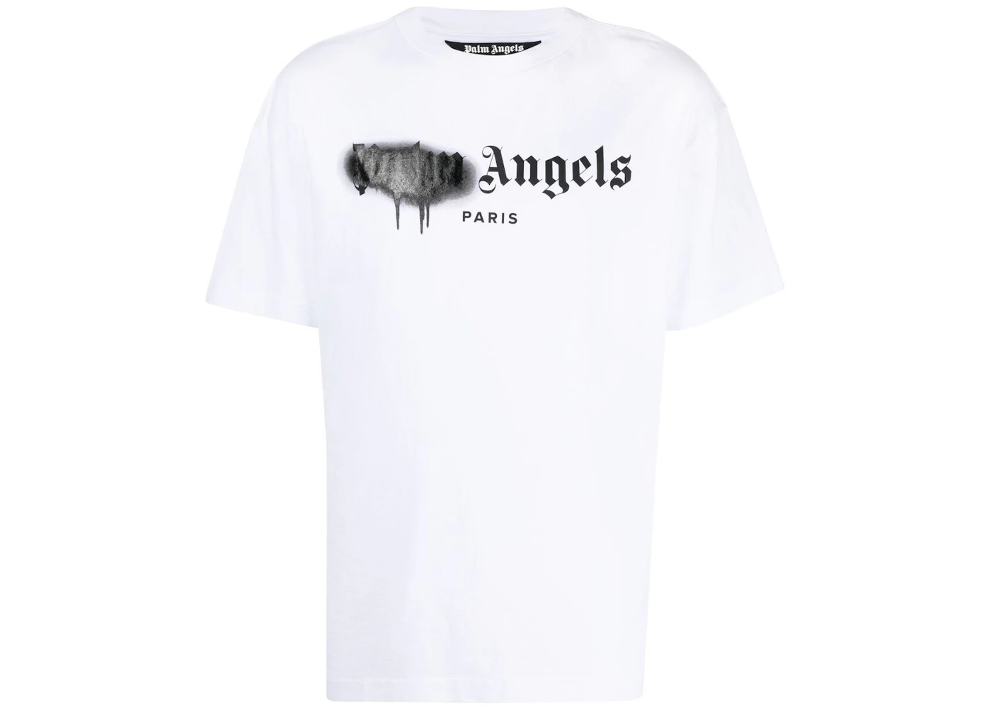 Palm Angels Paris Sprayed Logo T-shirt White Men's SS21 US