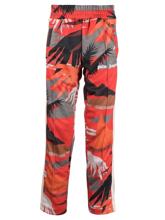 Pre-owned Palm Angels Hawaii Track Pants Red/multi/off White
