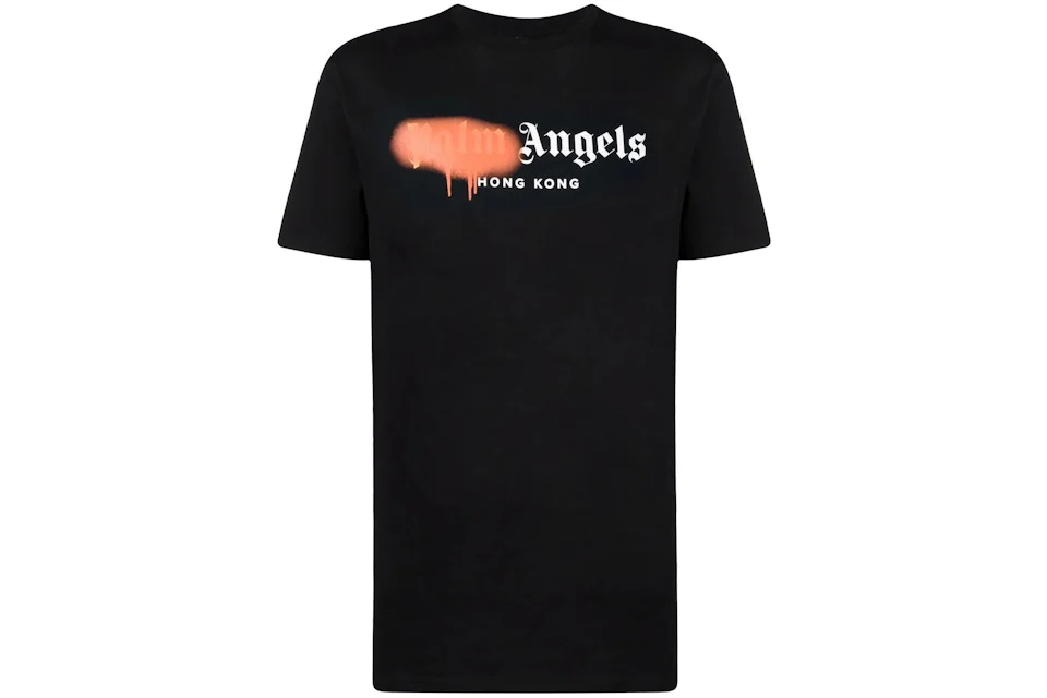 Palm Angels Hong Kong Sprayed Logo T-shirt Black