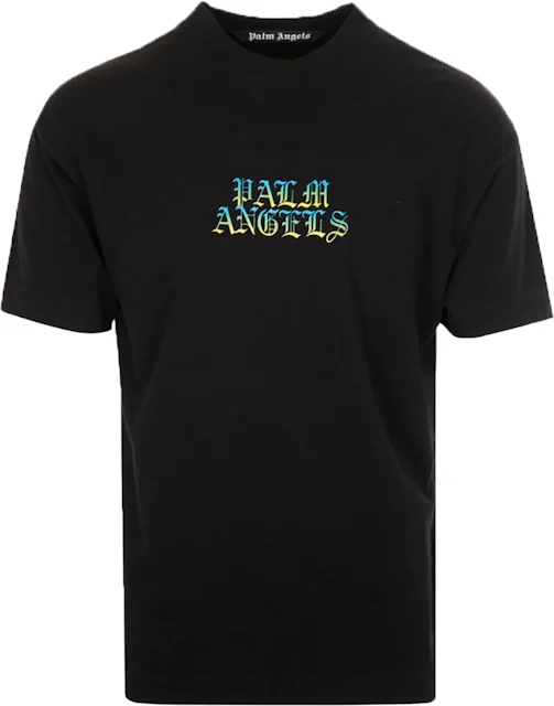 Palm Angels Hue Gothic Logo T-shirt Black Men's - SS21 - US