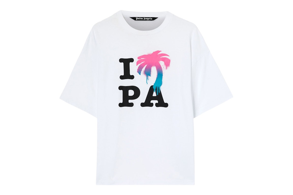 Pre-owned Palm Angels I Love Pa Classic T-shirt White/multi
