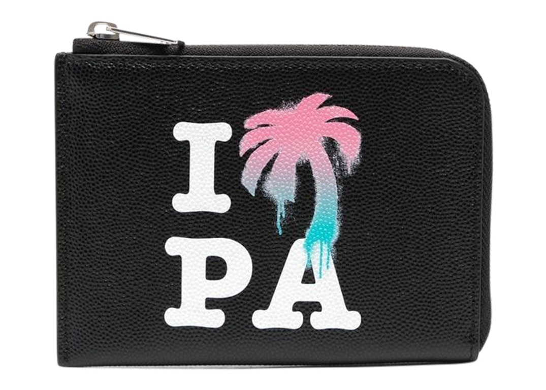 Pre-owned Palm Angels I Love Pa Coin Purse Black/multi
