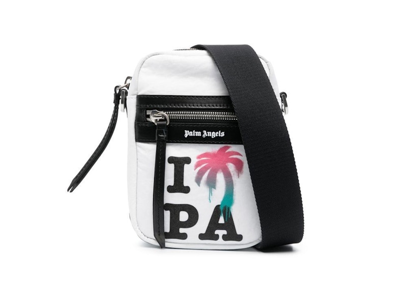 Palm Angels I Love PA Crossbody Bag White/Black/Multi Men's - SS23 