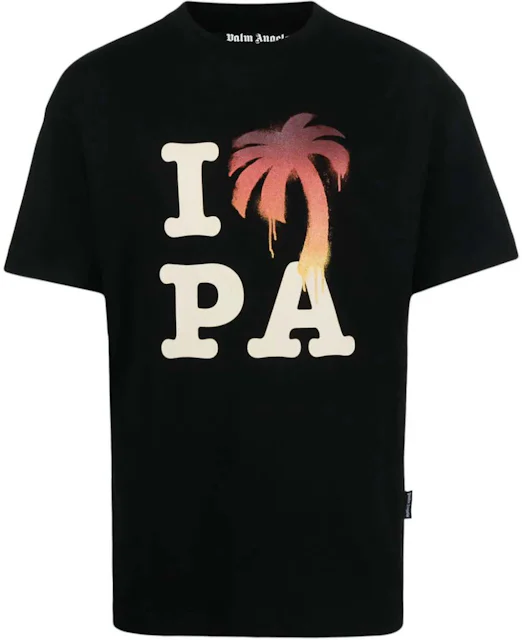 Mens Palm Angels black I Love PA T-Shirt