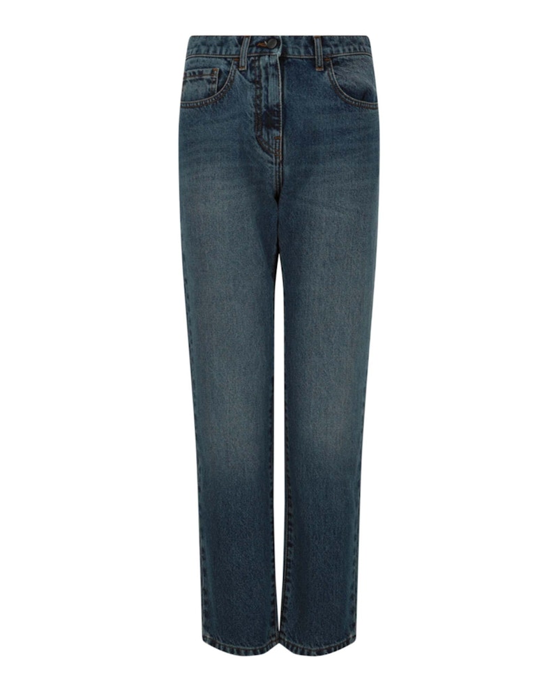 Pre-owned Palm Angels Women's  Intarsia Regular Fit Jeans In Blue