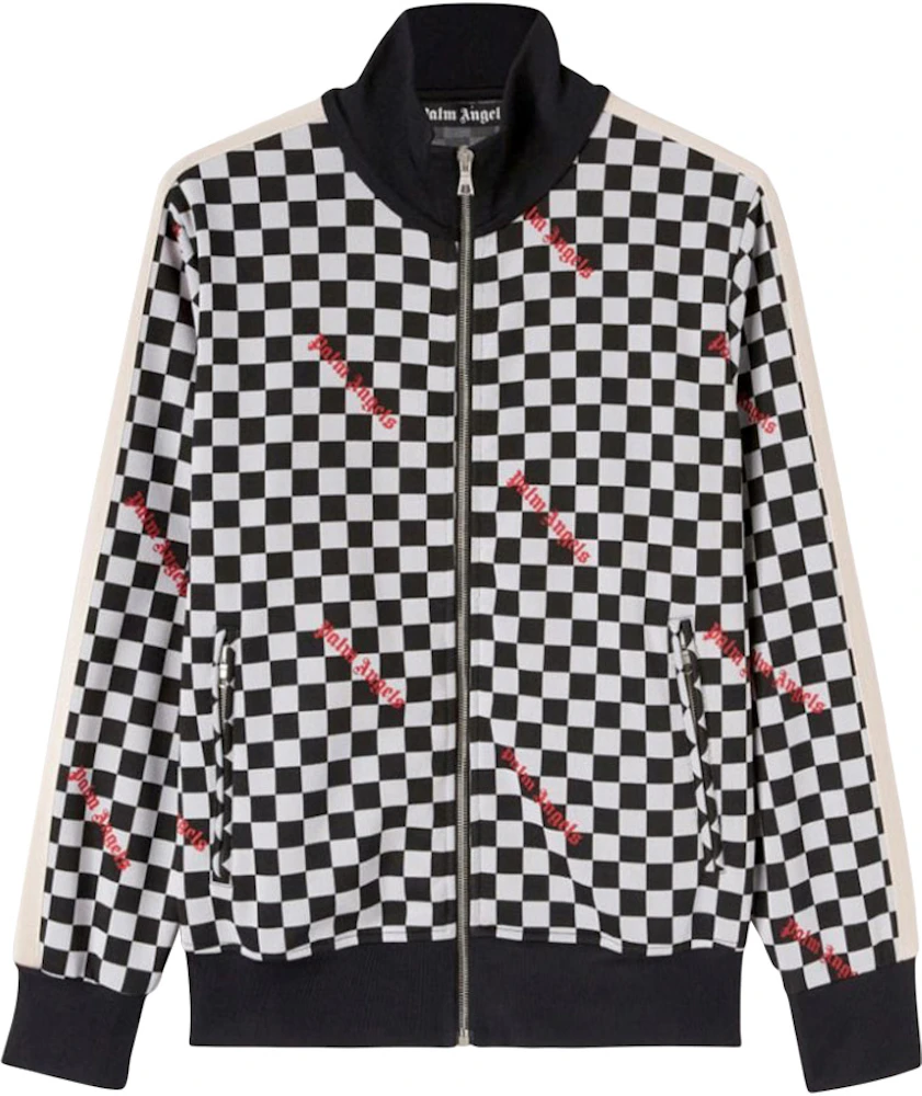 Jacquard Damier Classic Track Jacket Black and Red