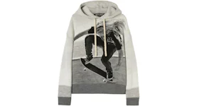 Palm Angels Jacquard Skater Hooded Sweater Melange Grey/Black