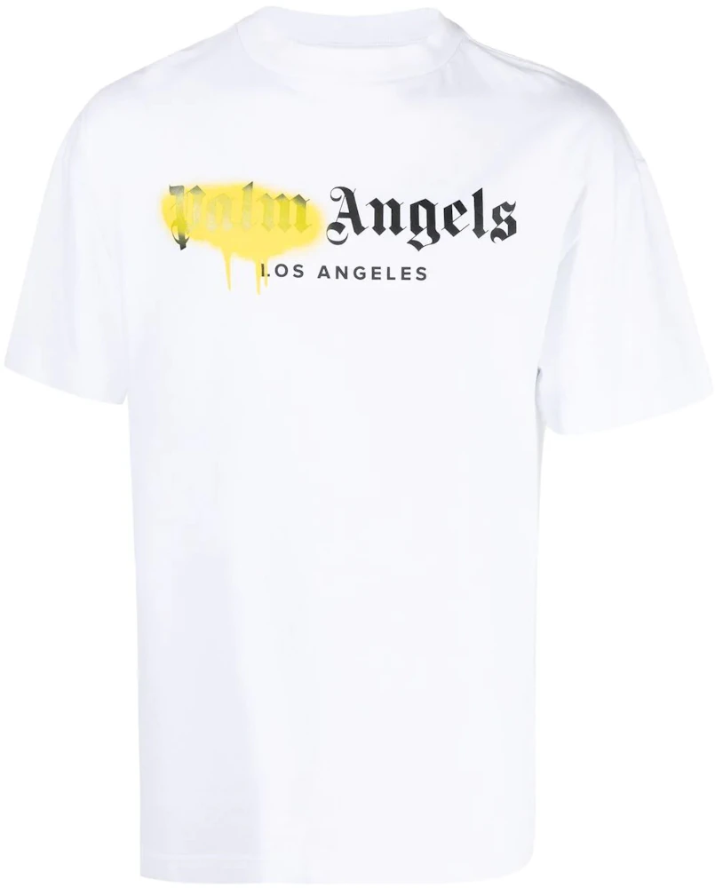 Palm Angels LA Spray Logo T-shirt White Men's - SS21 - US