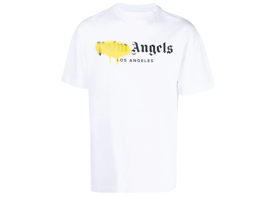 Pre-owned Palm Angels La Spray Logo T-shirt White