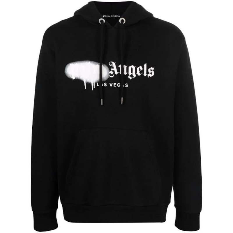Sweat à capuche Palm Angels Las Vegas Spray Paint Logo Noir Homme de la  Collection - SS24 - FR